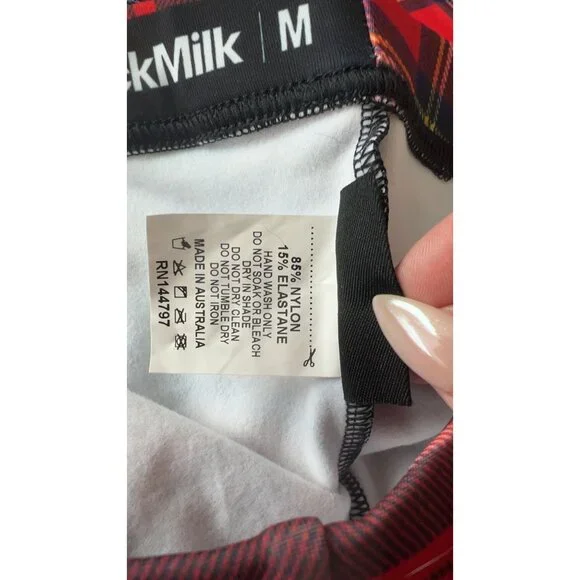 Black Milk Red Tartan Leggings Size Medium - Picture 4 of 8